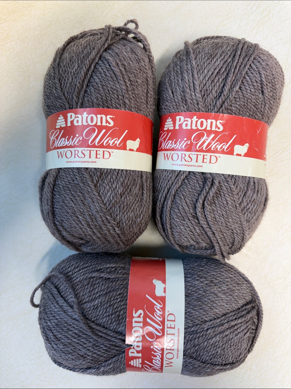 Patons Classic Wool Worsted Yarn - Heather (3 Skeins)